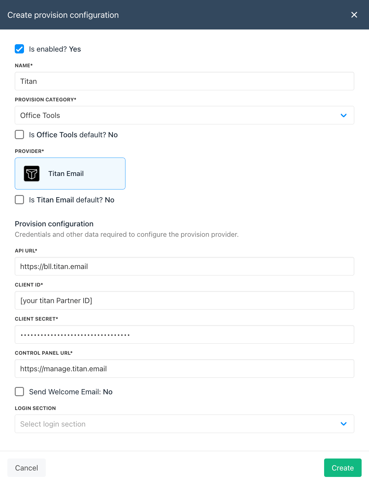 TitanMail Configurations