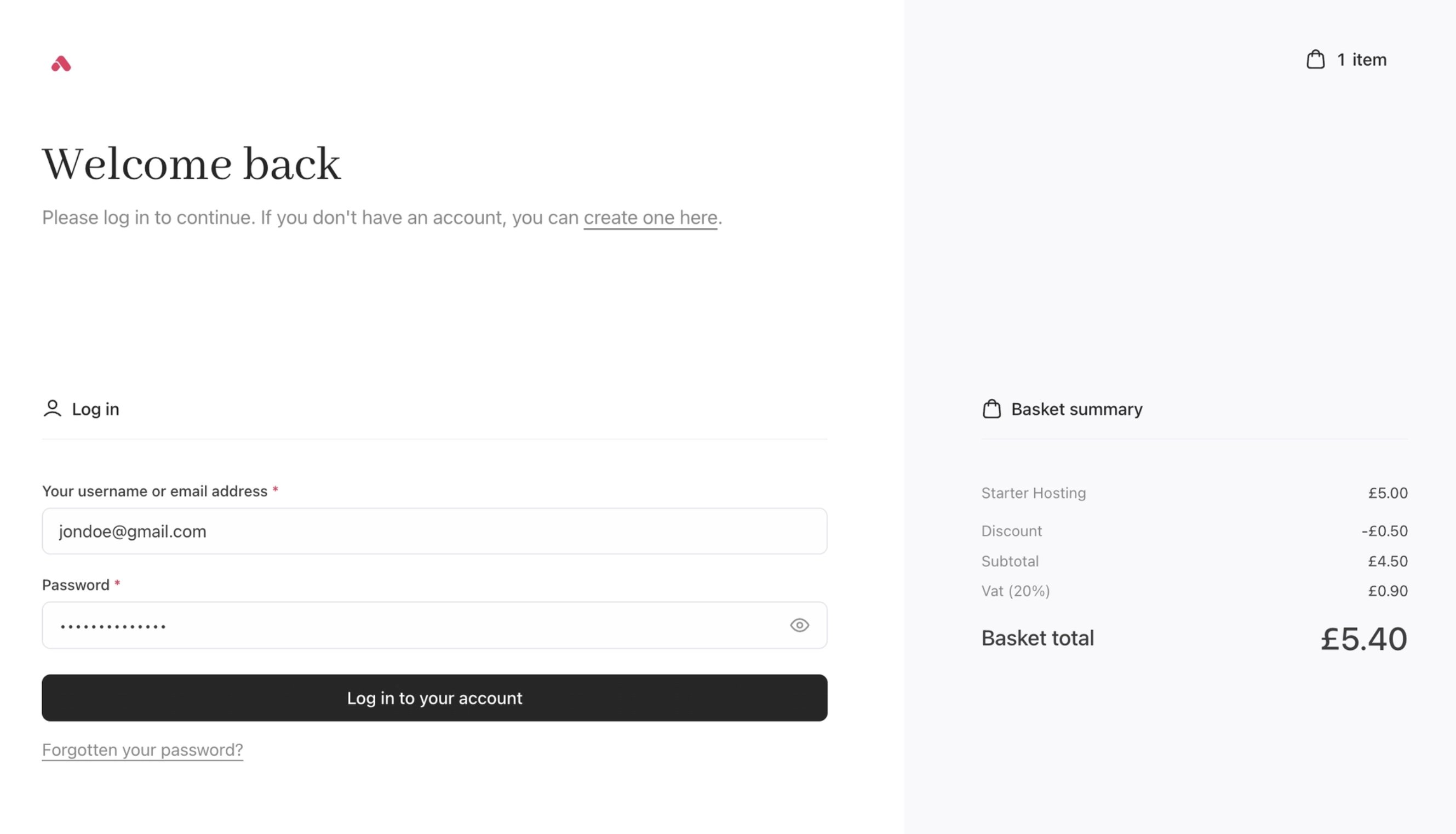 Cart v2 login