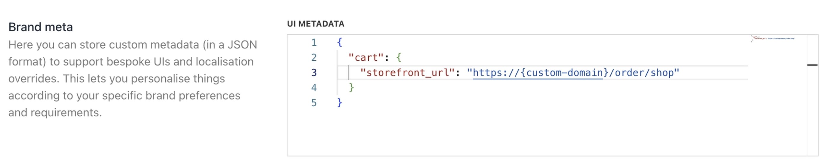 UI Metadata for context settings