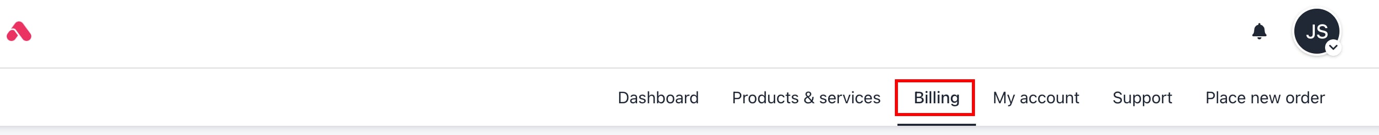 Click Billing tab