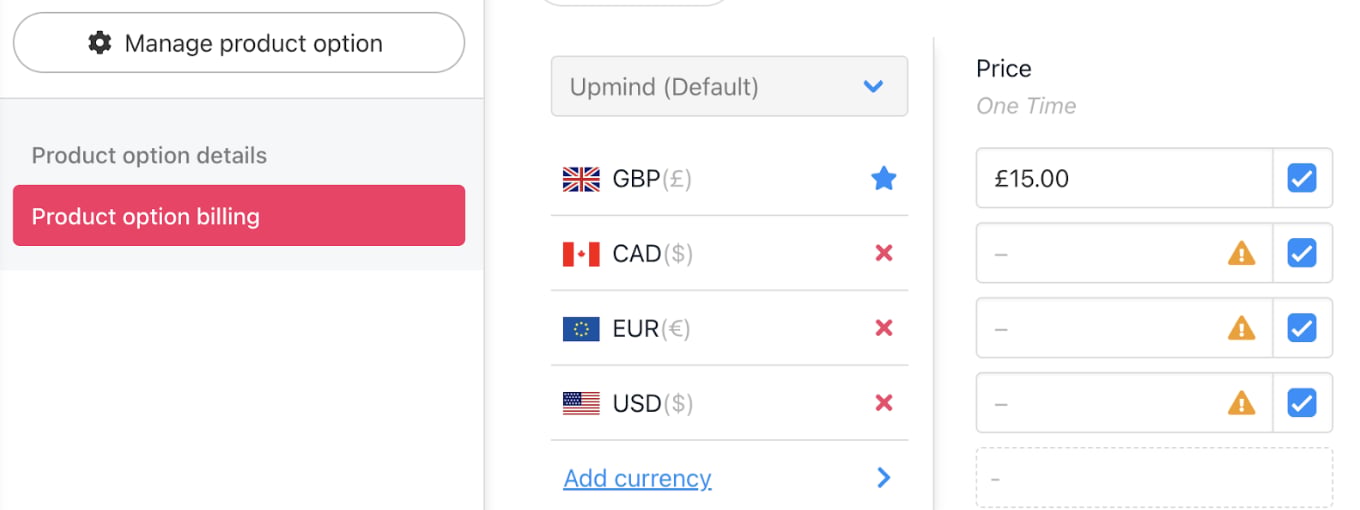Add price