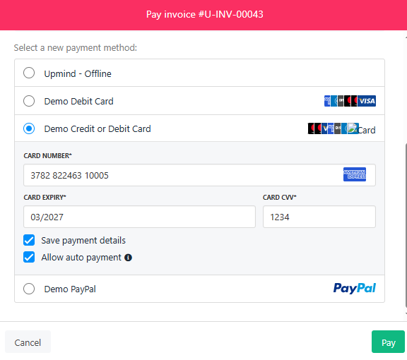 New payment method