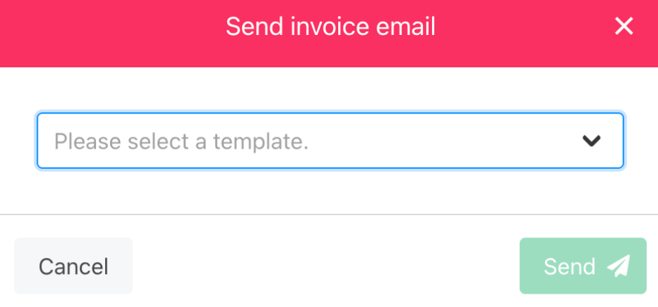 Send invoice email