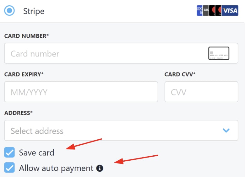 Save card