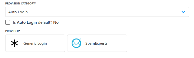 Auto login provision providers