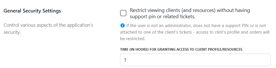 Control application security