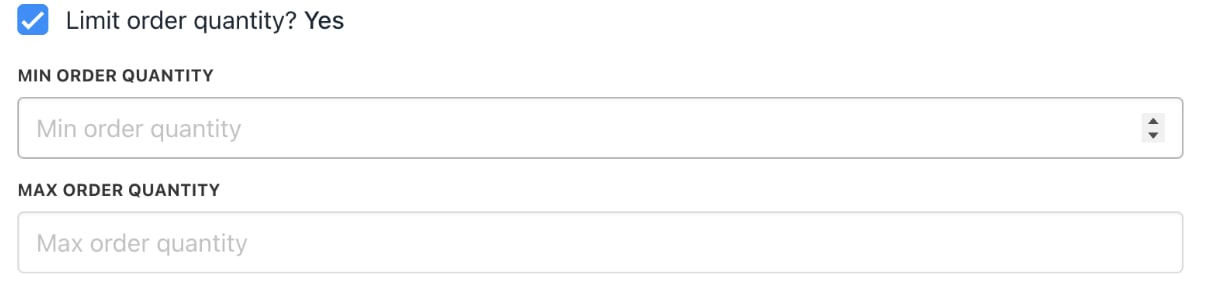 Limit order quantity