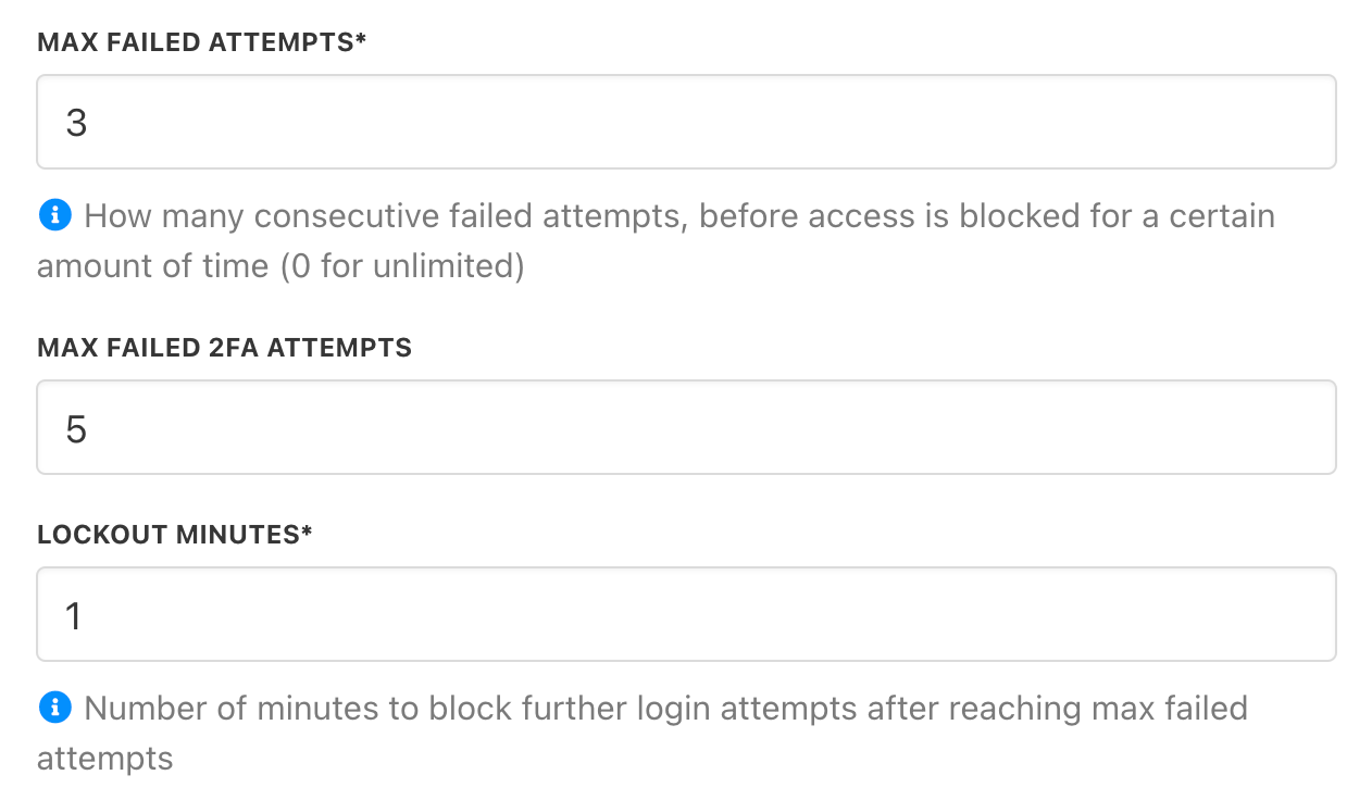 Settings → Security (For Account administrator to check)