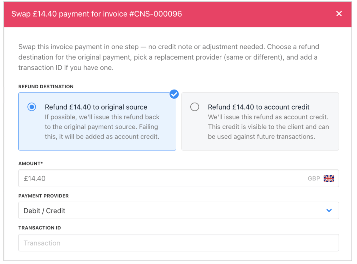 Configure details