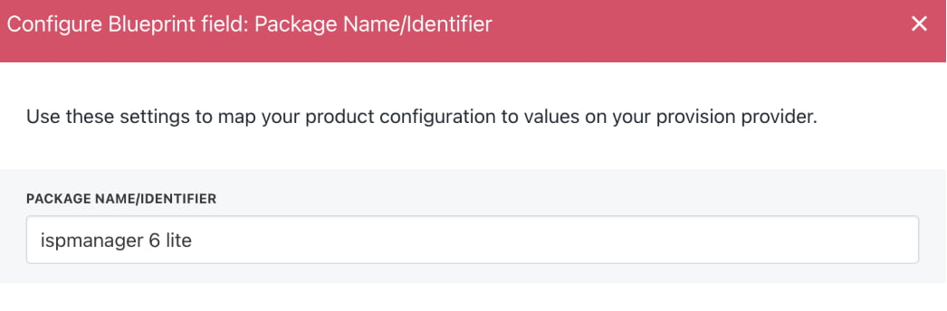 Enter package identifier