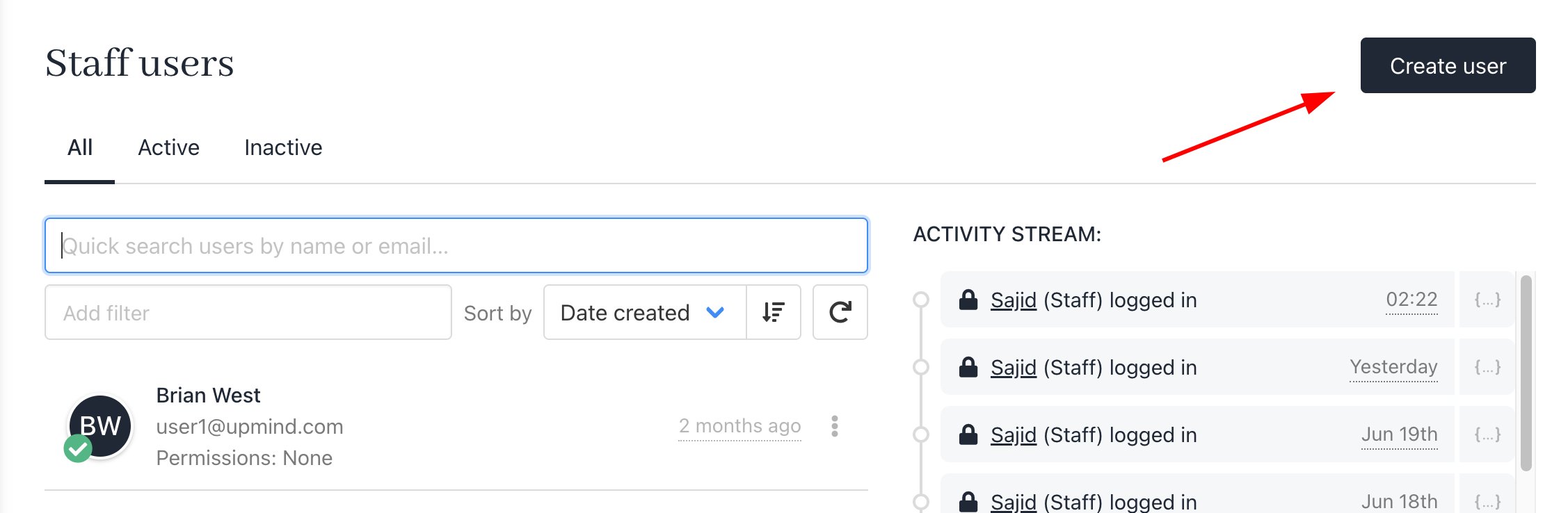 Create user