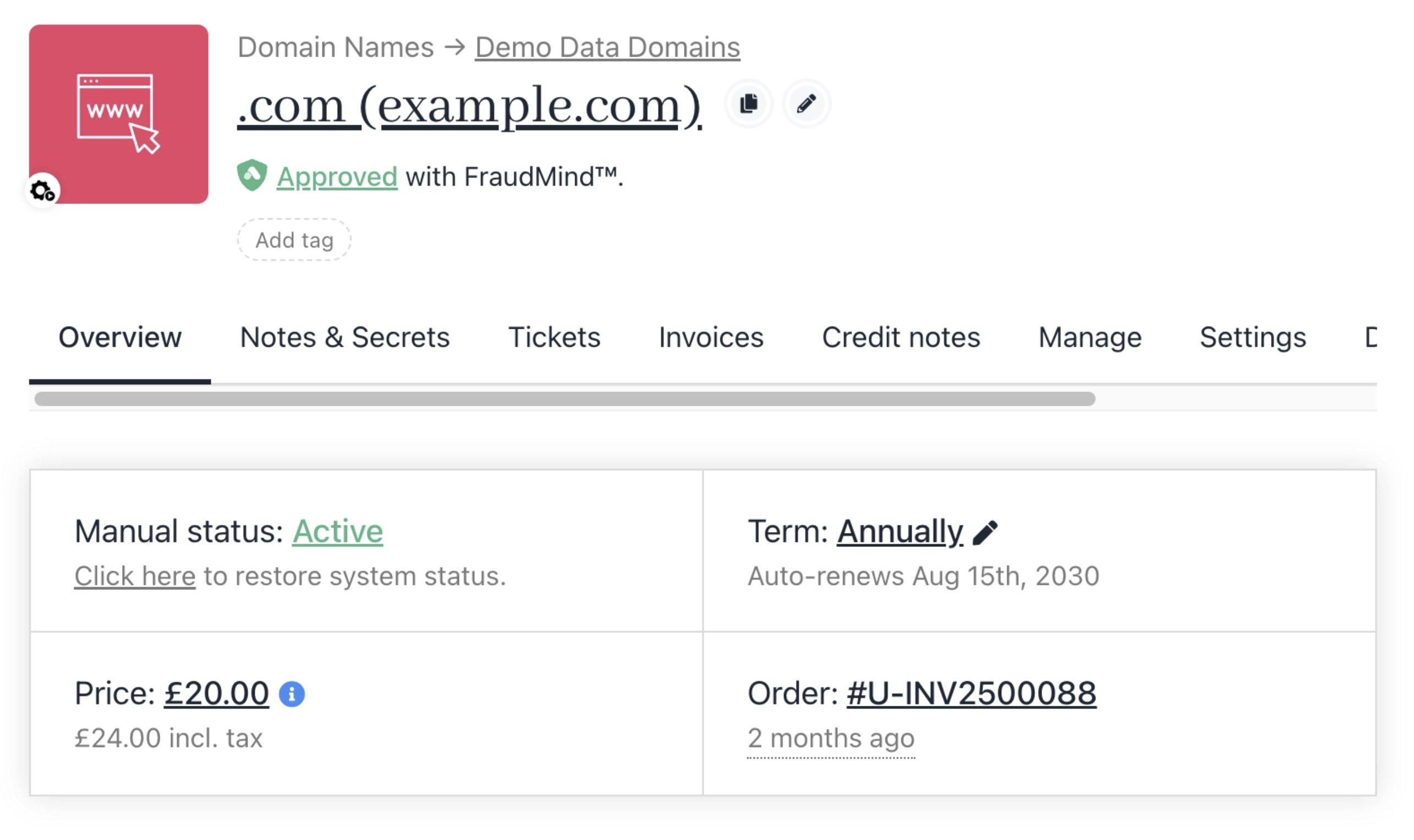 Active contract product