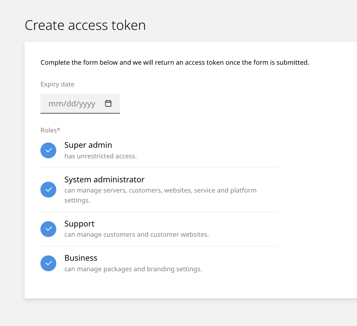 Create access token