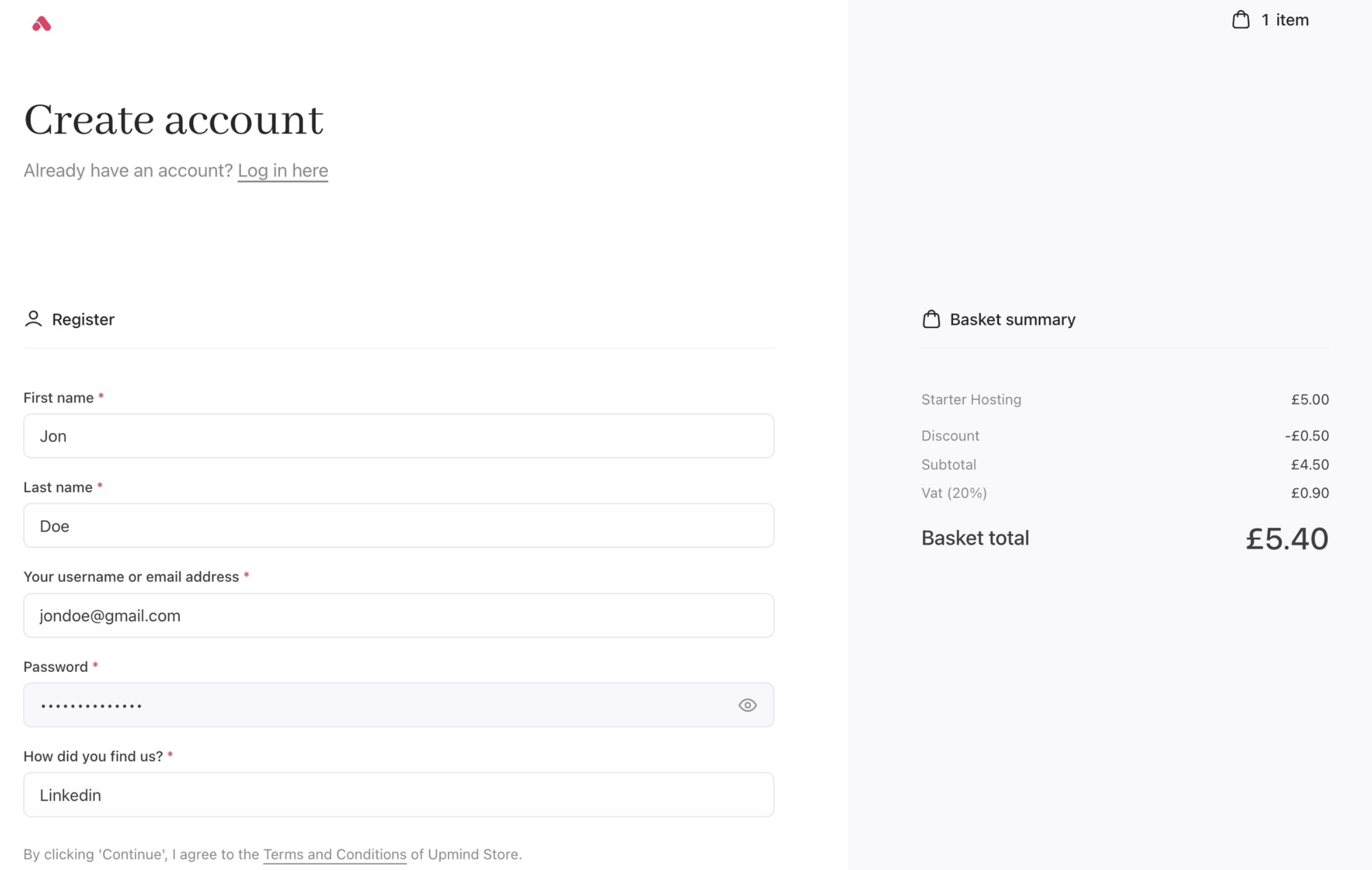 Cart 2.0 registration