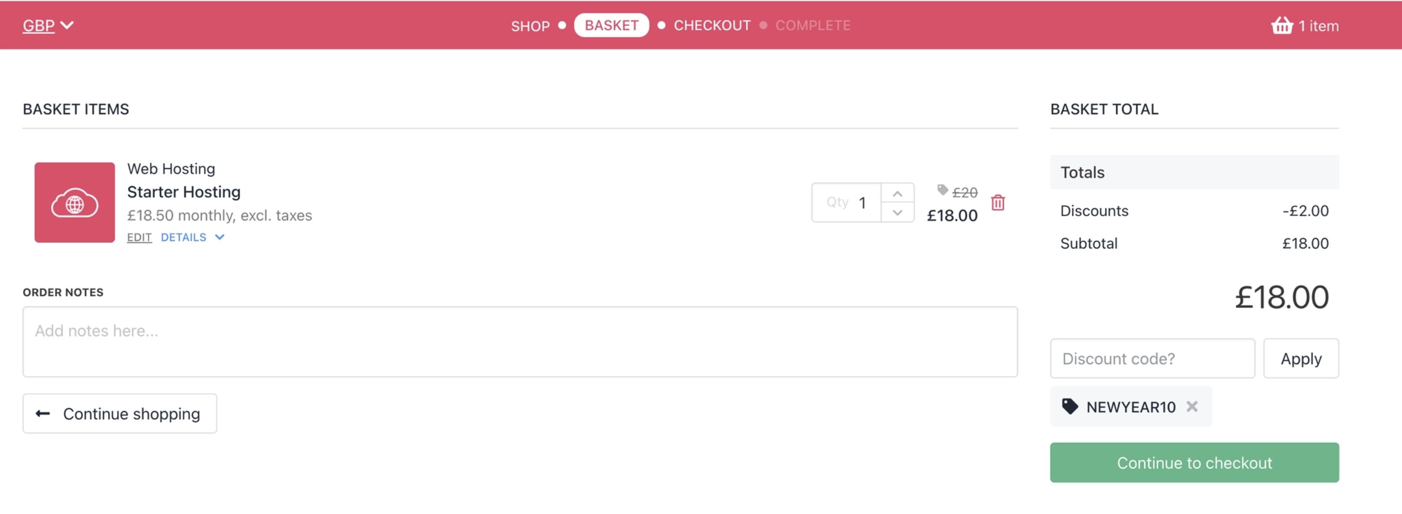 Confirm product details