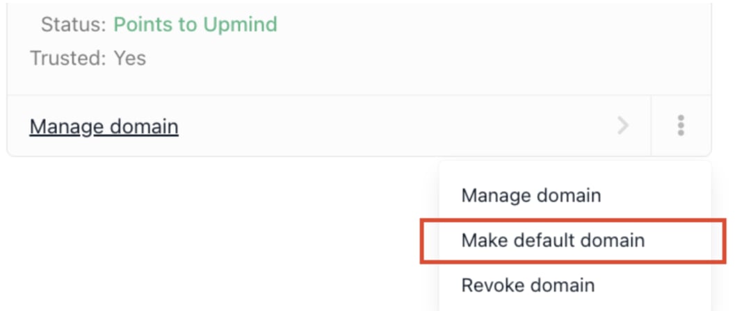 Make default domain
