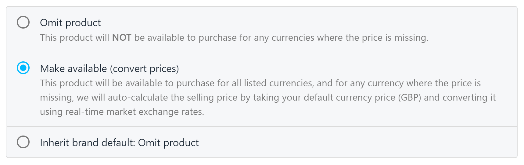 Choose make available