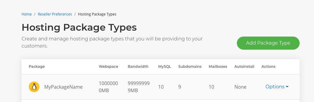 Generate hosting package