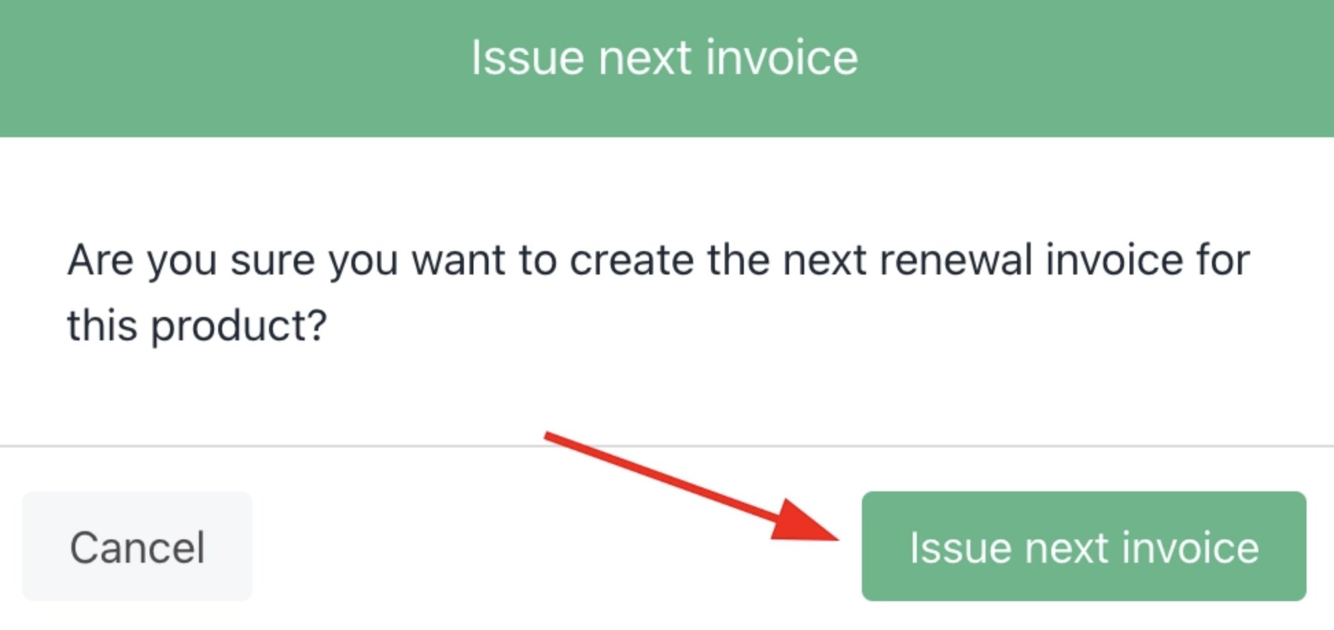 Manually generate an invoice
