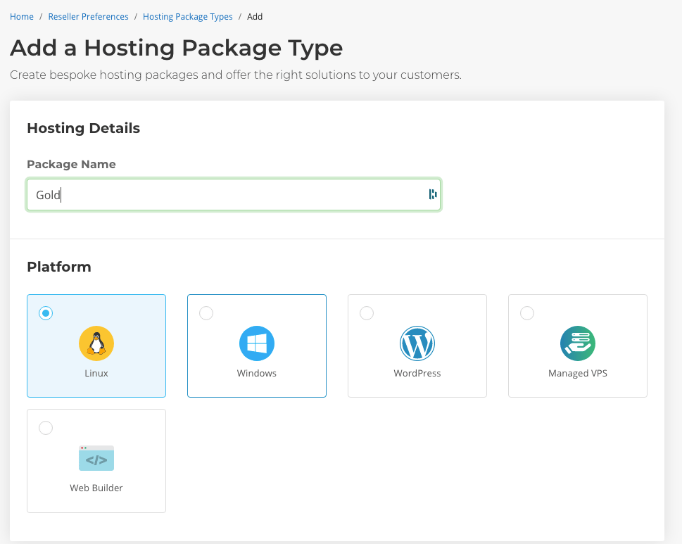Add hosting package