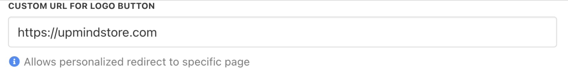 Custom URL for logo button