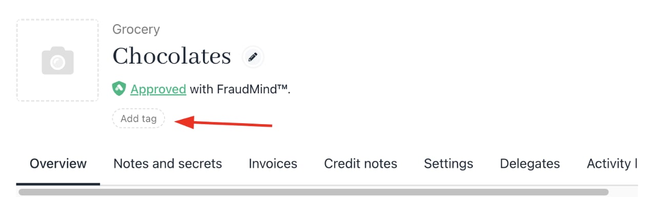Add tag from contract product