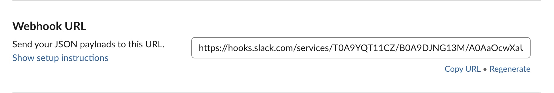 Copy Webhook URL
