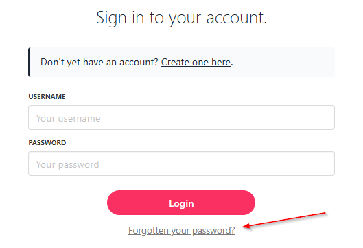 Forgotten password