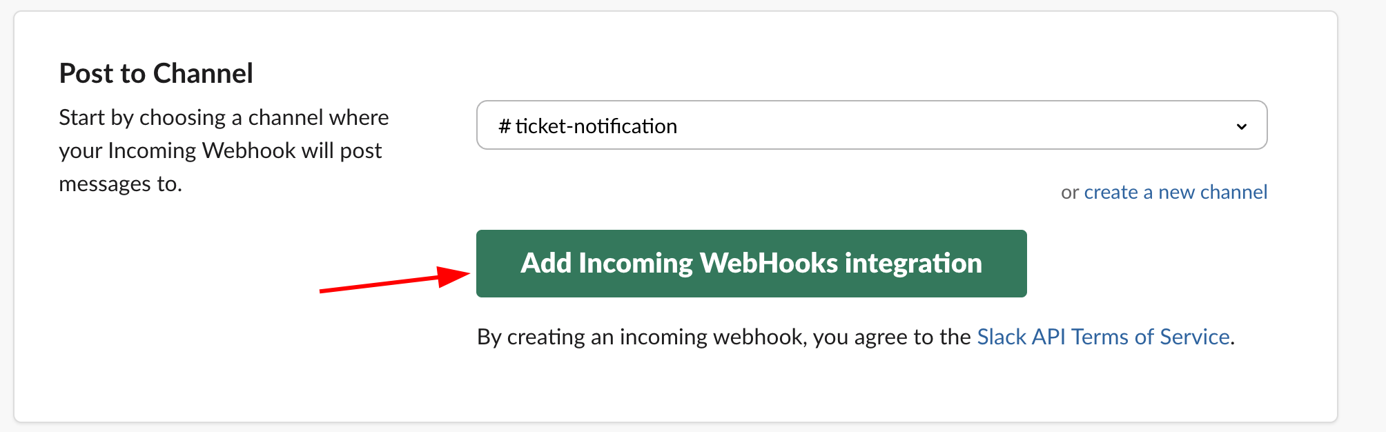 Add incoming Webhooks integration