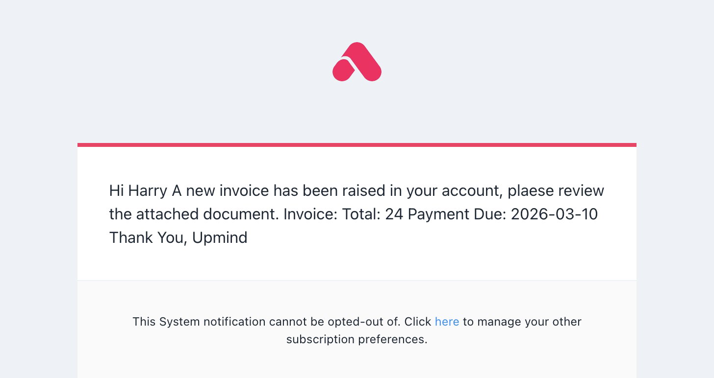 Email notification