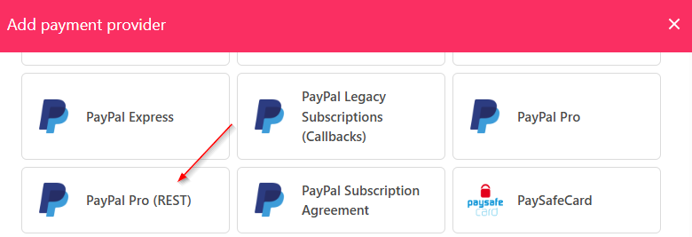 Select PayPal Pro (REST)