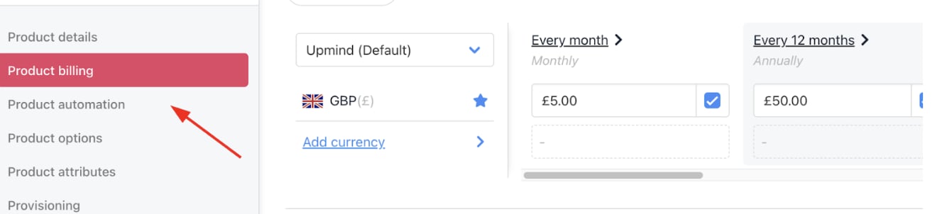 Add product pricing