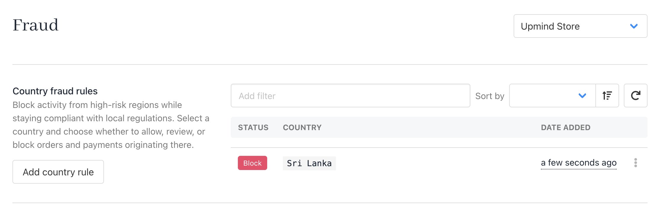 Block specific countries