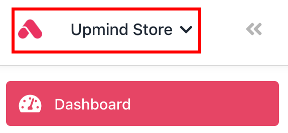 Switch brand from dashboard icon