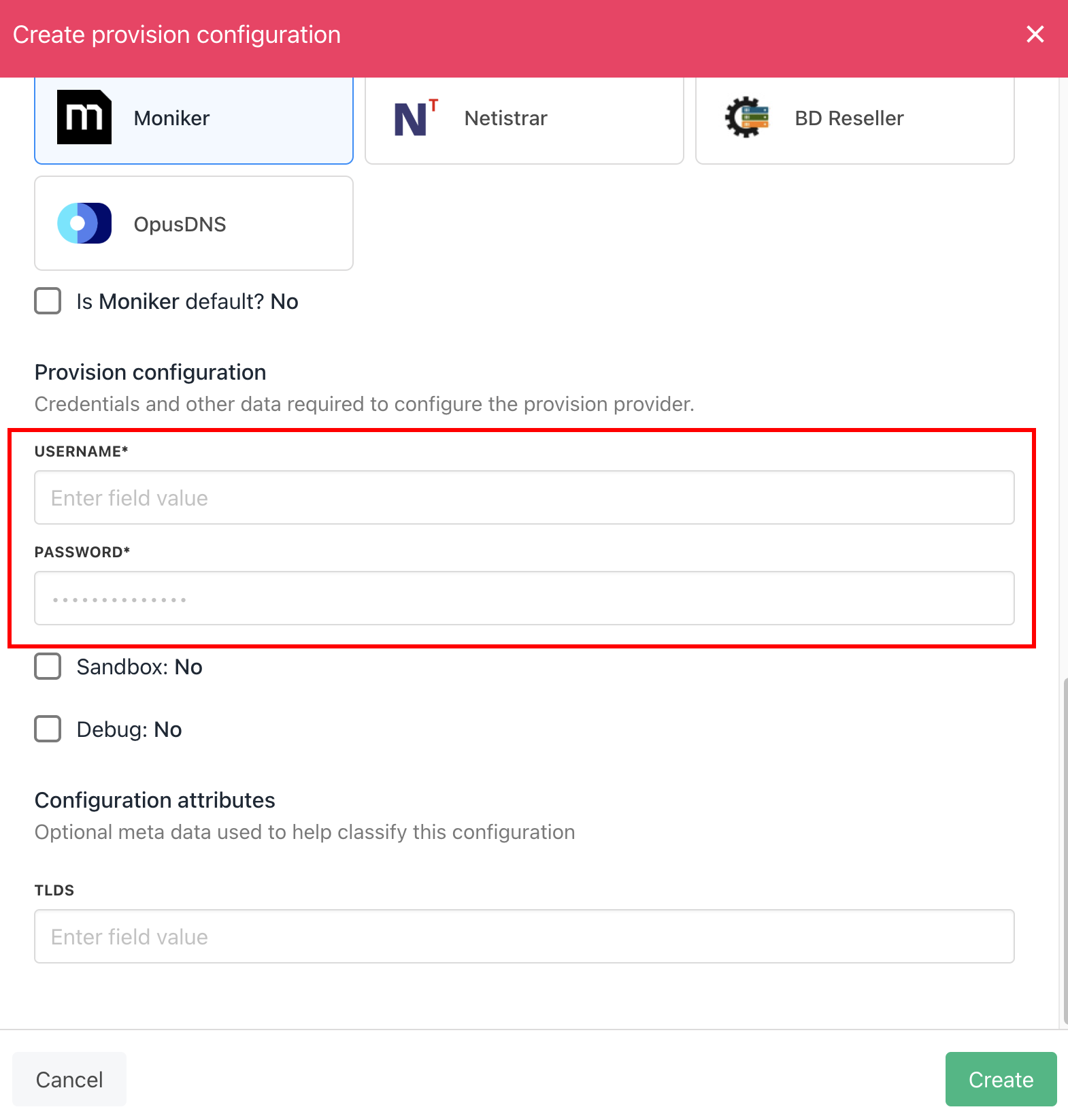 Enter details