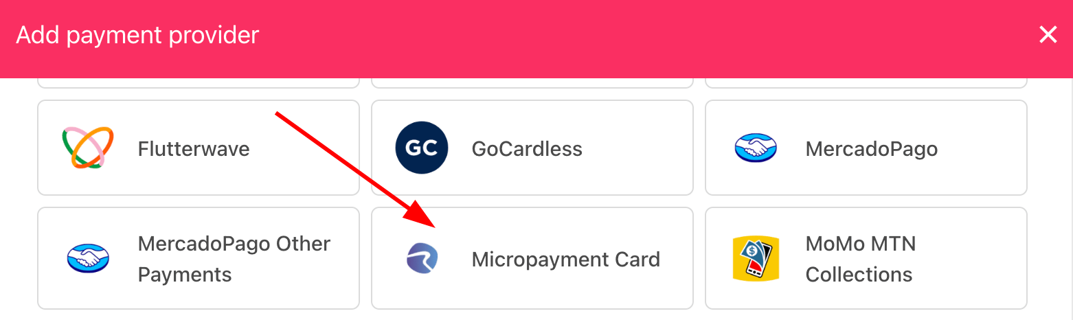 Select payment provider