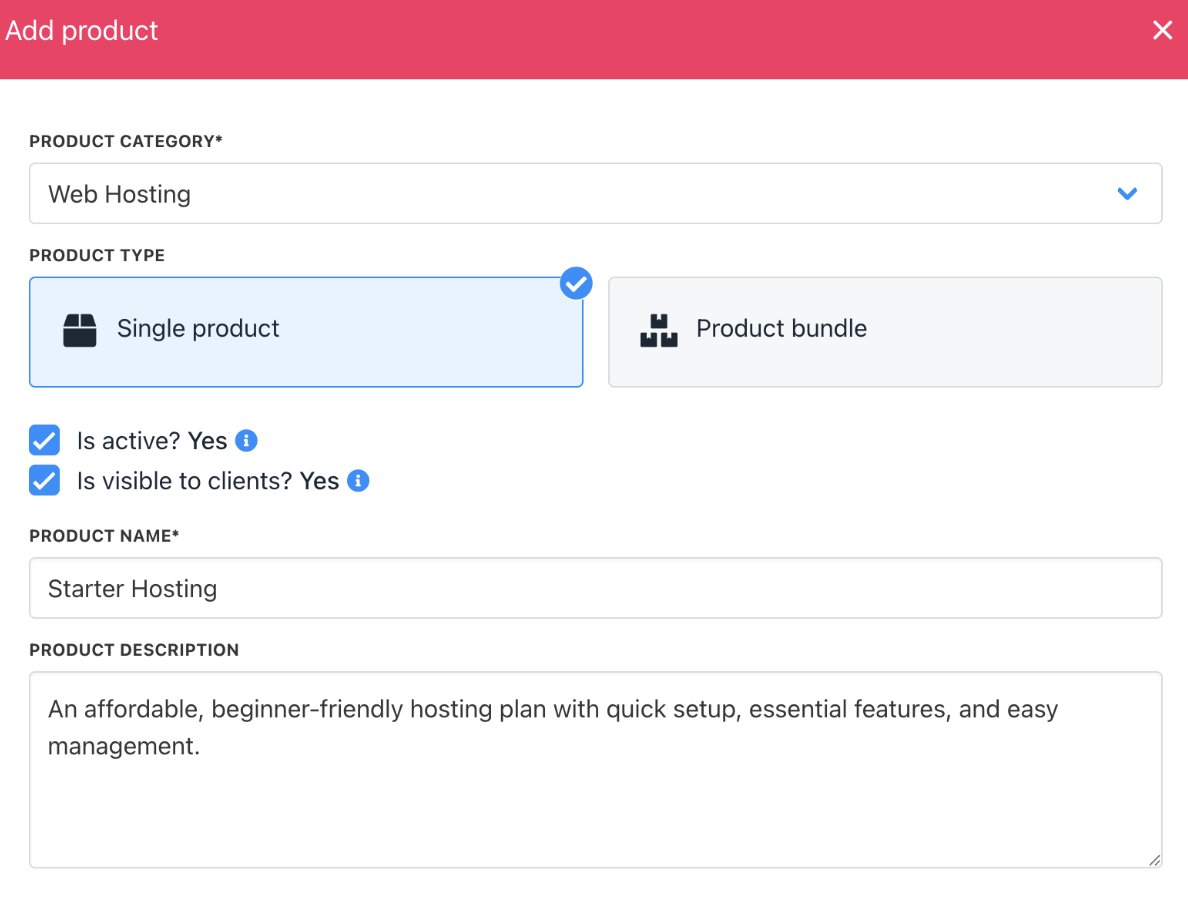 Single product option