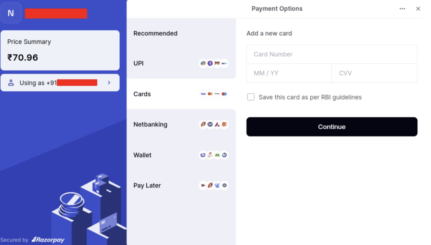 Other payment methods