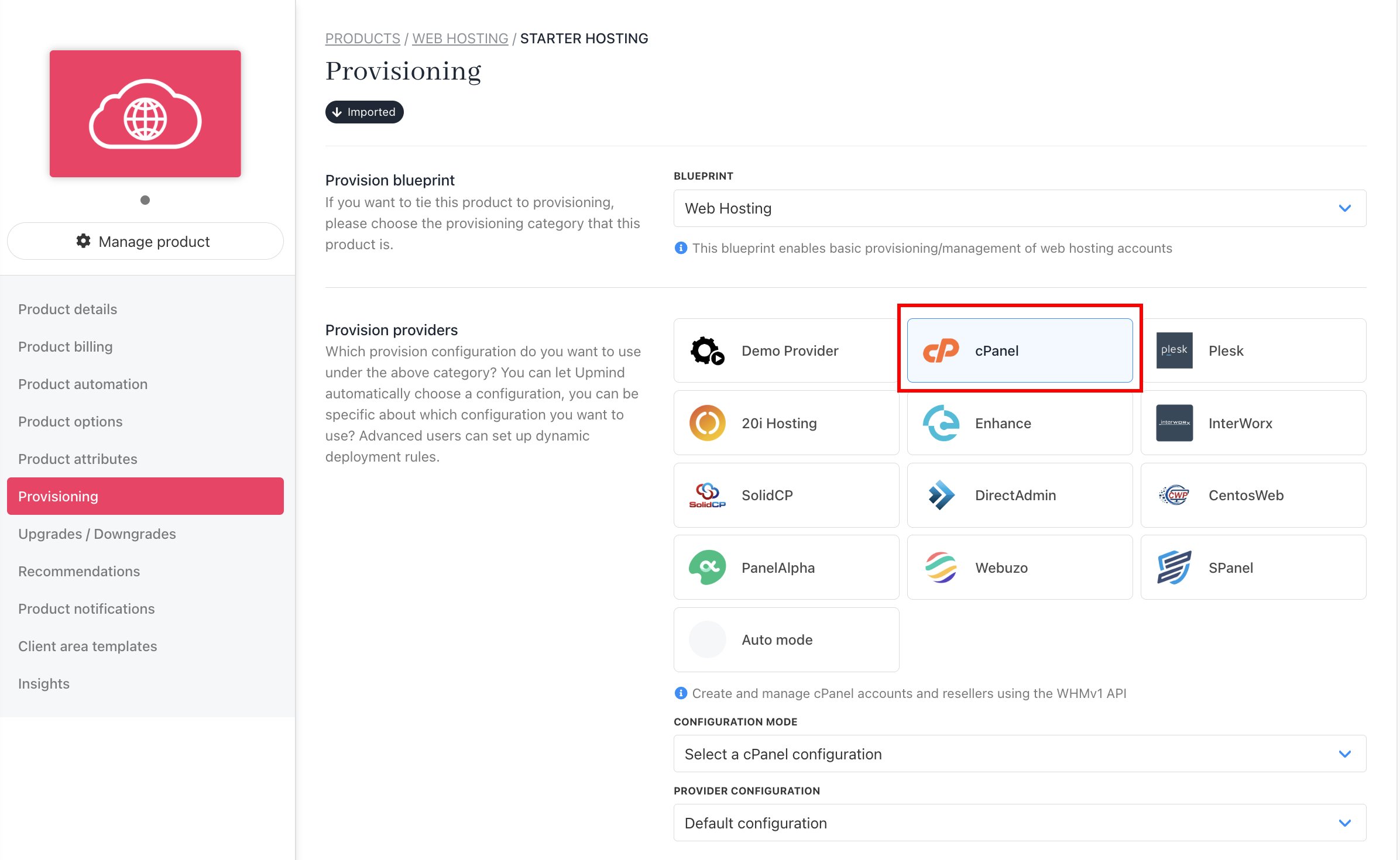 Set provision provider
