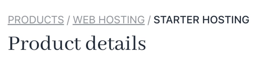 Category and product name