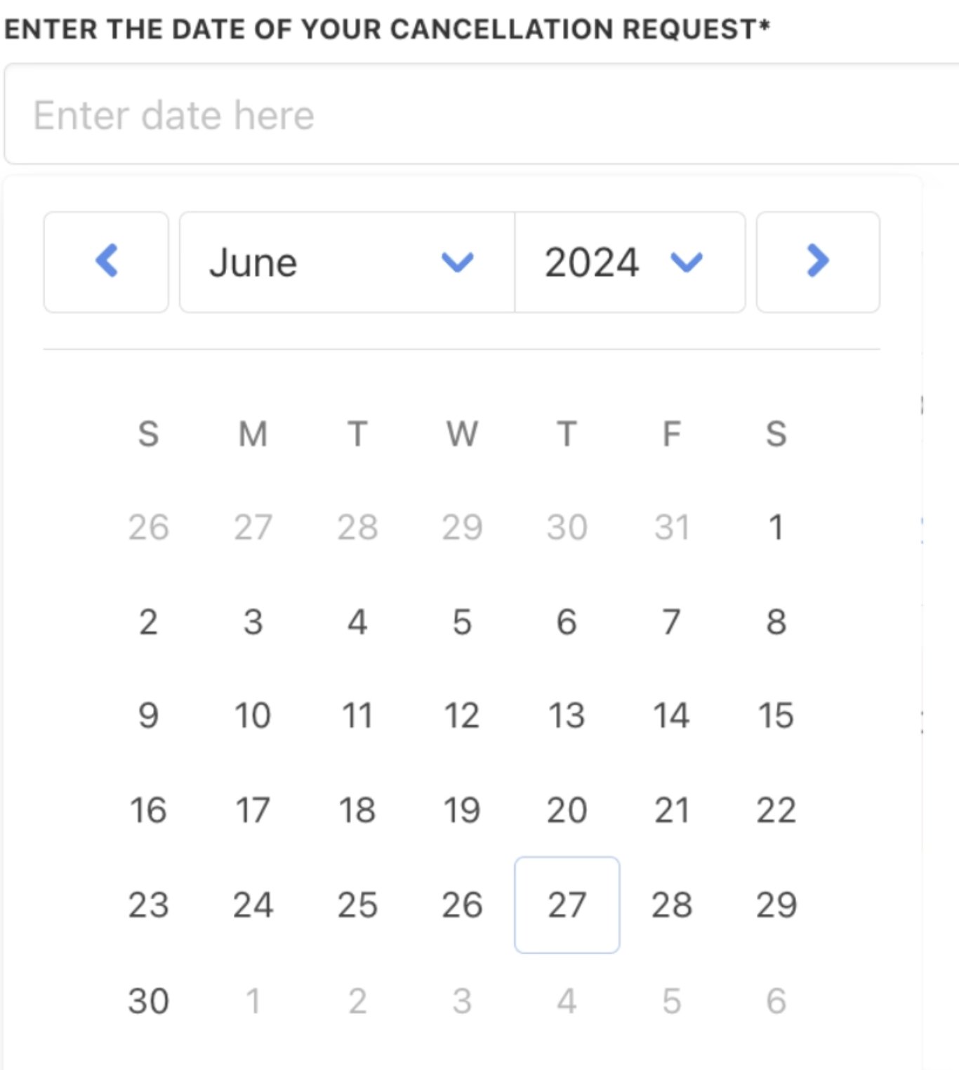 Select a date