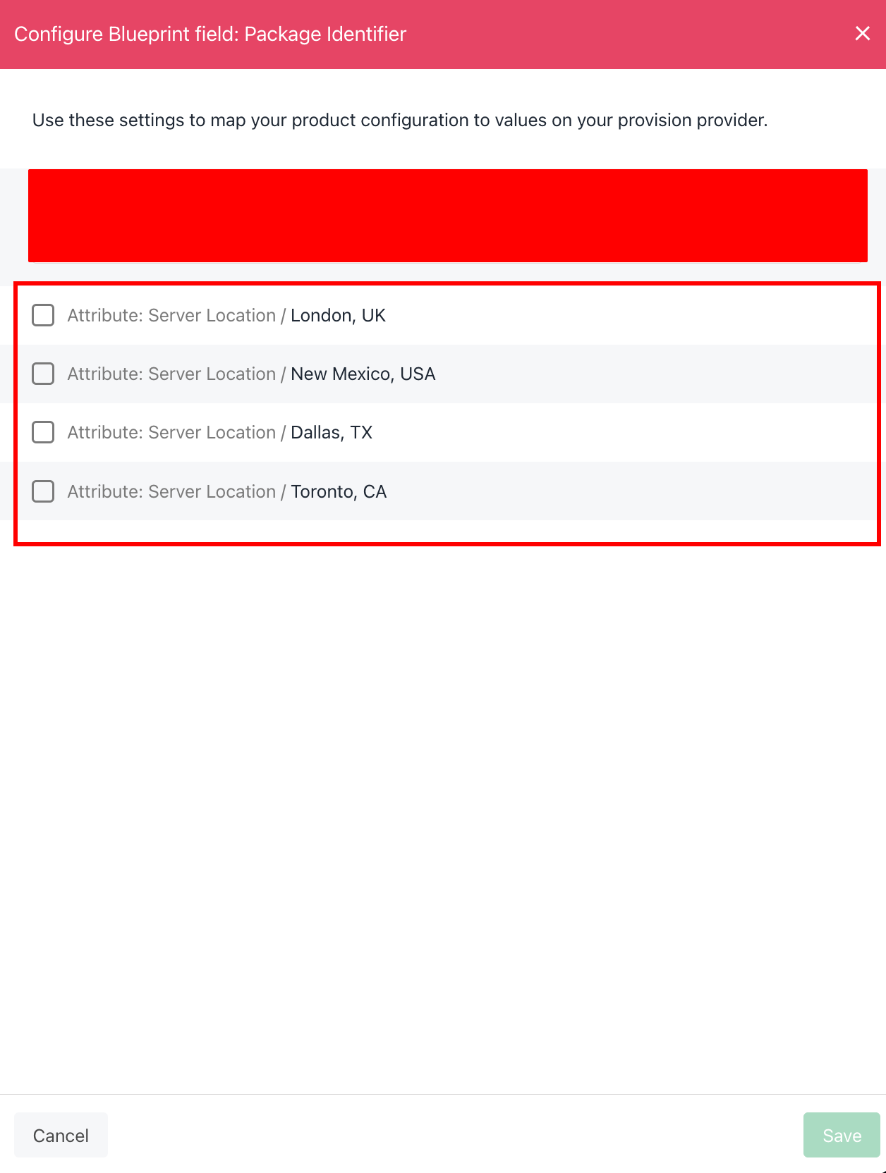 Choose attribute locations
