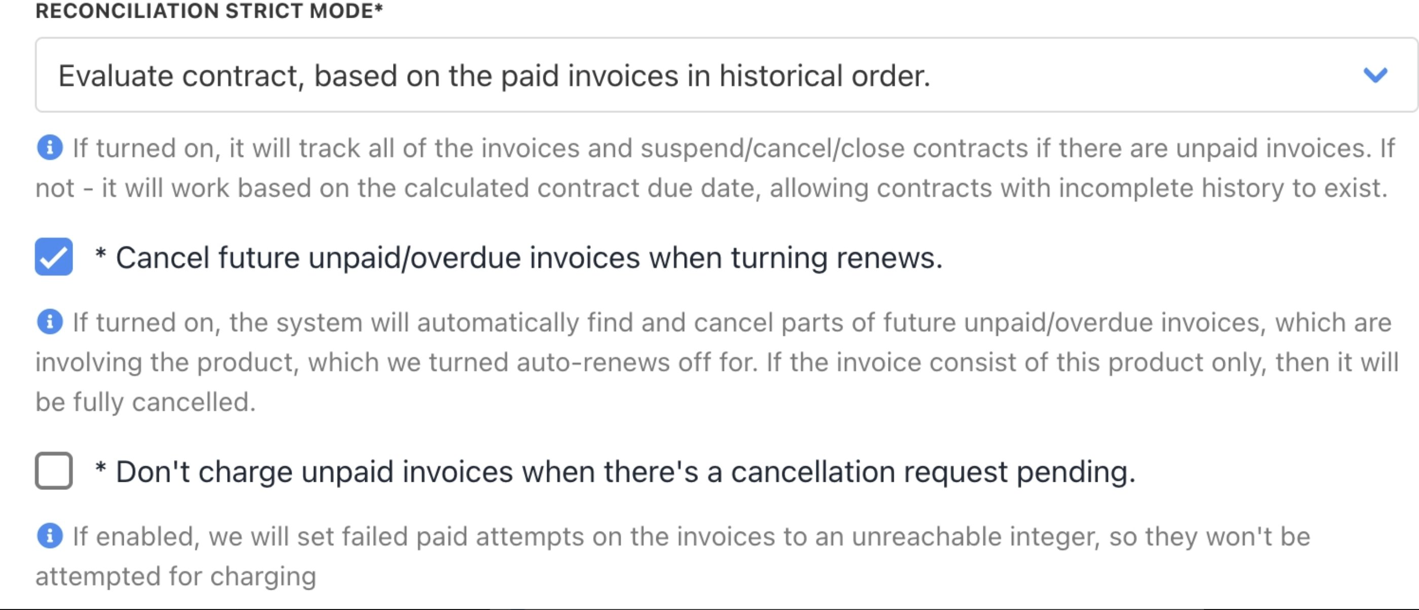 Configure strict mode