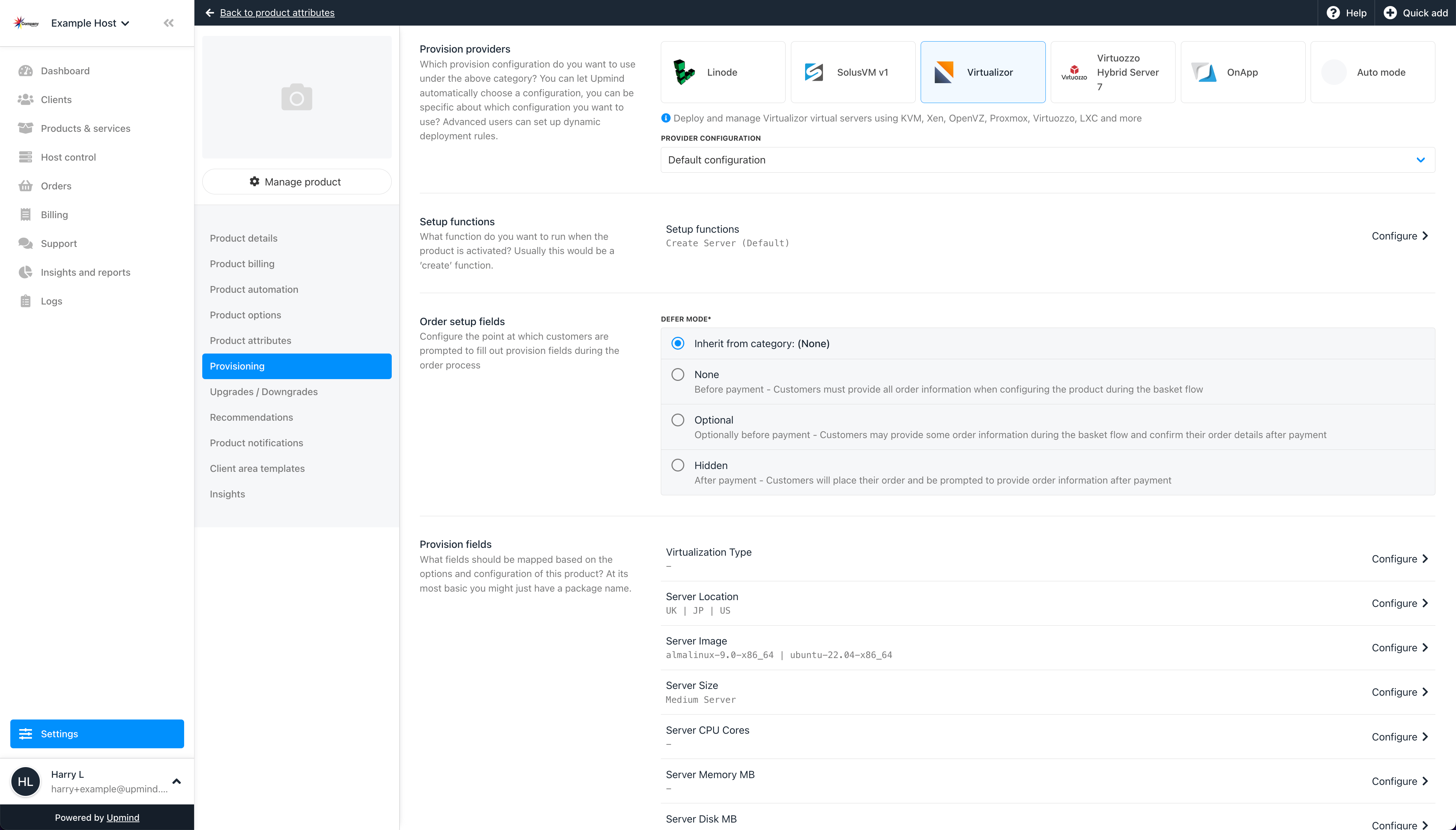 Dynamic Product Provision Fields (Using Product Attributes)