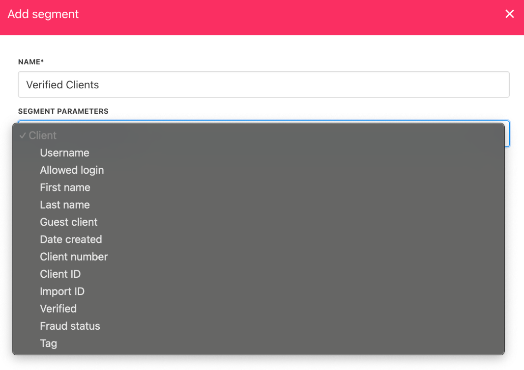 Segment parameters