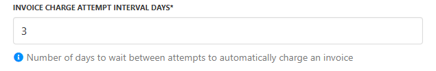 Invoice charge attempt interval days