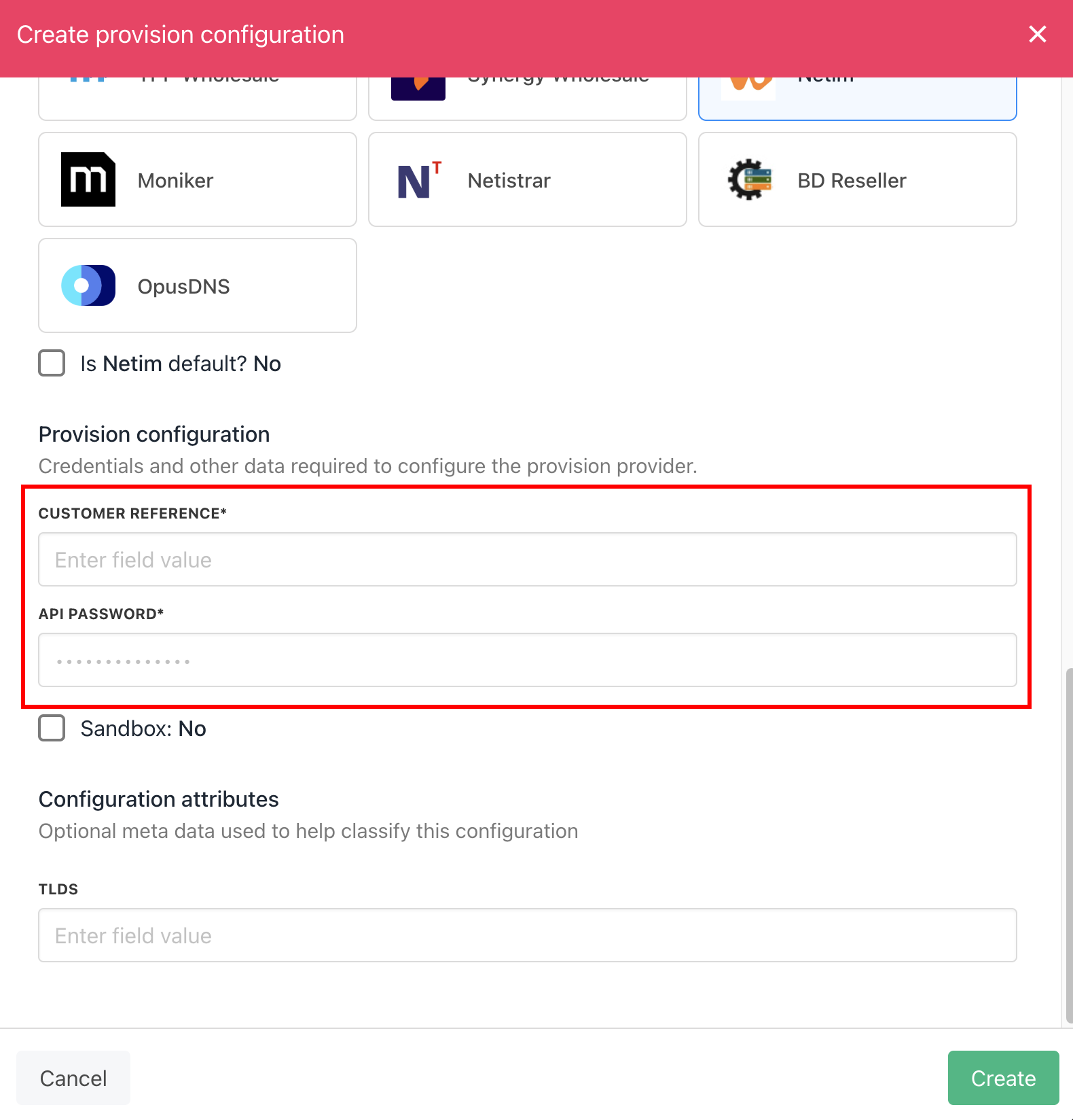 Enter details