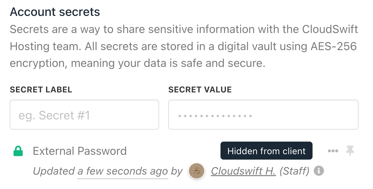 Account Secrets