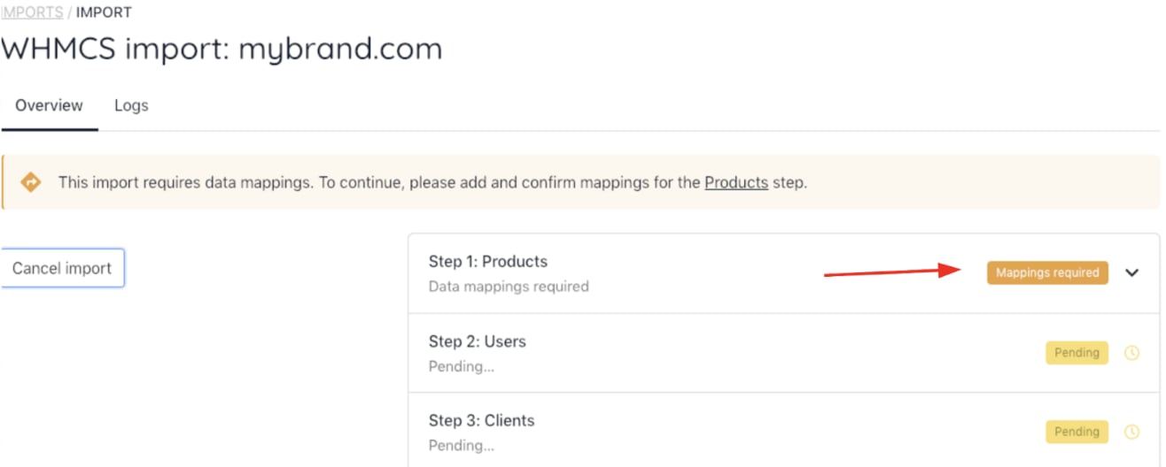 Mappings required