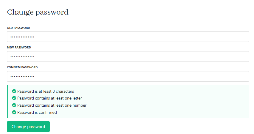 Reset password